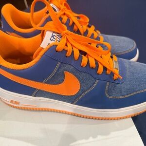 Nike Air Force Men’s Low-Top Sneakers in Blue & Orange-Jeremy Lin.